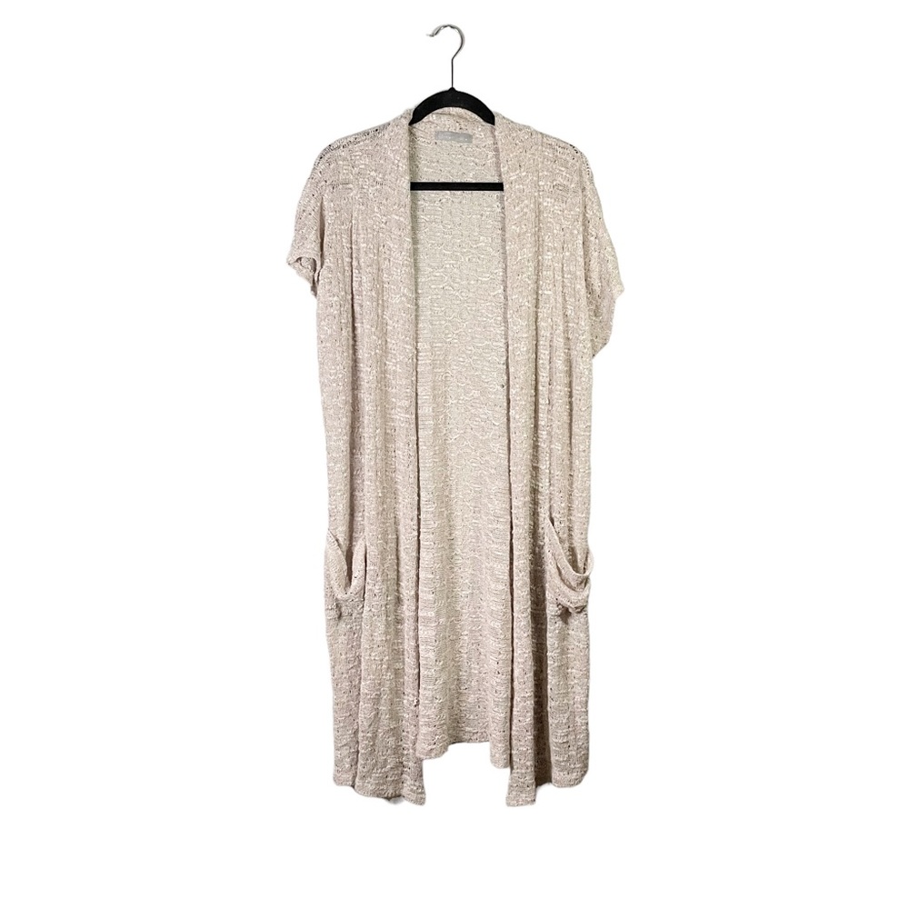 Olivia Moon Cream Knit Loose Fit Business Casual Cardigan Sweater Size XL